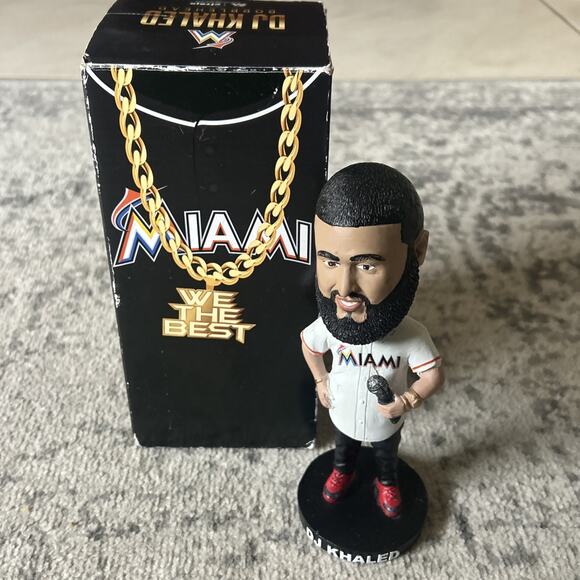 Miami Marlins DJ Khaled Bobblehead 2018 SGA Giveaway w/ Box Just Getting Started - Picture 1 of 9